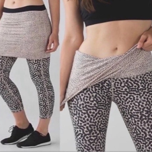 Lululemon Wunder Under Crop Ace Spot Grain Special Edition Size 8 - Picture 2 of 14